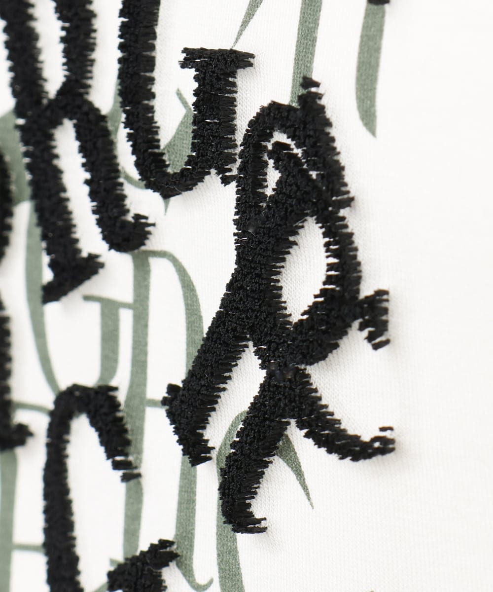 PZKAG27210 GEORGES RECH(ジョルジュ・レッシュ) ベアテン3D刺繍ロゴカットソー ホワイト