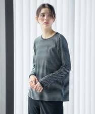 PZKAG28190 GEORGES RECH(ジョルジュ・レッシュ) チュールドッキングボーダーカットソー ホワイト