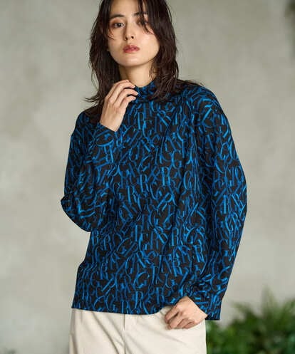 PZKAG33230 GEORGES RECH  [日本製]ダブルフェイスボトルネックロゴカットソー