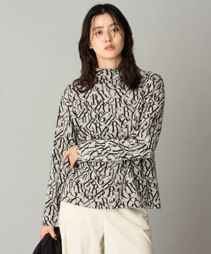PZKAG33230 GEORGES RECH  [日本製]ダブルフェイスボトルネックロゴカットソー