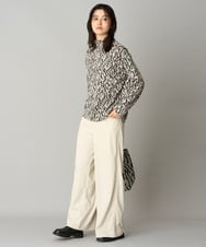 PZKAG33230 GEORGES RECH(ジョルジュ・レッシュ)  [日本製]ダブルフェイスボトルネックロゴカットソー ブラック