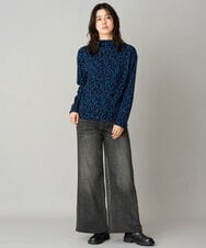 PZKAG33230 GEORGES RECH(ジョルジュ・レッシュ)  [日本製]ダブルフェイスボトルネックロゴカットソー ブラック
