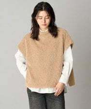 PZKAG47200 GEORGES RECH(ジョルジュ・レッシュ) [日本製]ボトルネックフレンチスリーブテディベスト ベージュ