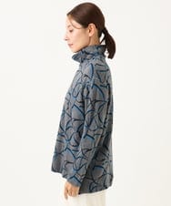 PZKAG48230 GEORGES RECH(ジョルジュ・レッシュ) [日本製]起毛ジャガードハイネックカットソー ブルー