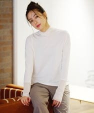 PZKAG55190 GEORGES RECH(ジョルジュ・レッシュ) チュールドッキングハイネックカットソー アイボリー