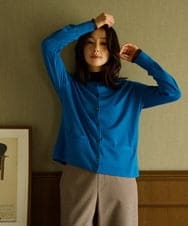 PZKAG55190 GEORGES RECH(ジョルジュ・レッシュ) チュールドッキングハイネックカットソー ライトグレー