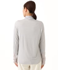 PZKAG55190 GEORGES RECH(ジョルジュ・レッシュ) チュールドッキングハイネックカットソー ライトグレー