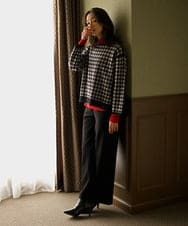 PZKAG56190 GEORGES RECH(ジョルジュ・レッシュ) ウール混ベアテンハイネックカットソー ブルー