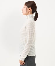 PZKAH07160 GEORGES RECH(ジョルジュ・レッシュ) シアーボーダーハイネックカットソー ブラック