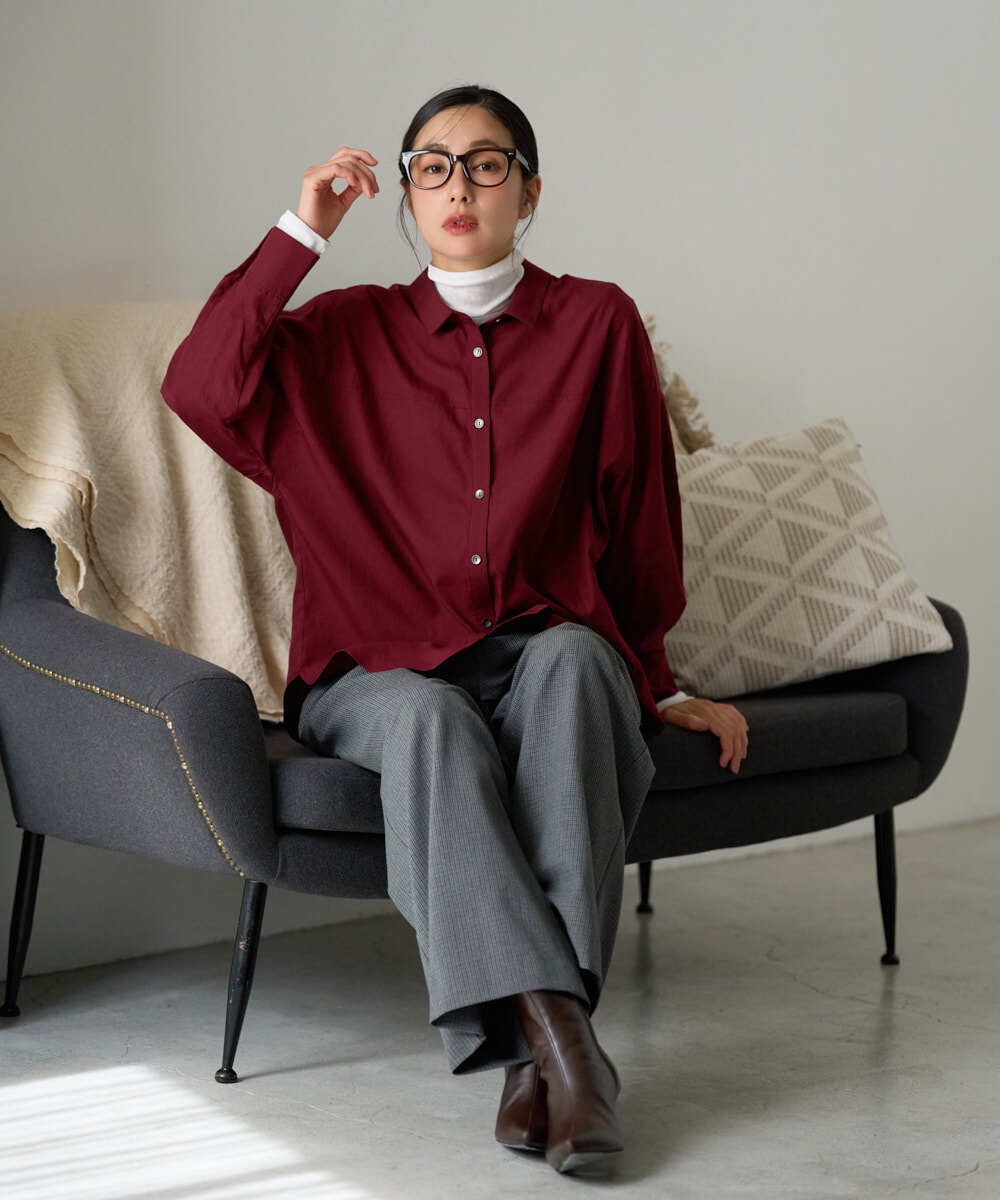 PZKAI07160 GEORGES RECH(ジョルジュ・レッシュ) シアーハイネックカットソー ブラック