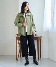 PZKAI08190 GEORGES RECH(ジョルジュ・レッシュ)  [日本製]モノグラムシアーハイネックカットソー アイボリー