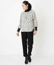 PZKAW11290 GEORGES RECH(ジョルジュ・レッシュ)  [日本製]ジグザグジャガードプルオーバー ブラック