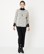 PZKAW11290 GEORGES RECH(ジョルジュ・レッシュ)  [日本製]ジグザグジャガードプルオーバー ブラック