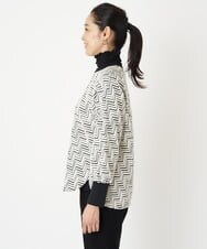 PZKAW11290 GEORGES RECH(ジョルジュ・レッシュ)  [日本製]ジグザグジャガードプルオーバー ブラック