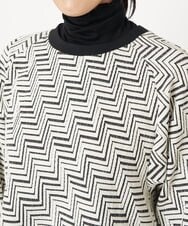 PZKAW11290 GEORGES RECH(ジョルジュ・レッシュ)  [日本製]ジグザグジャガードプルオーバー ブラック