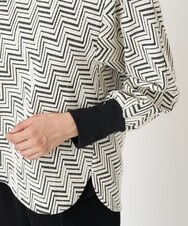 PZKAW11290 GEORGES RECH(ジョルジュ・レッシュ)  [日本製]ジグザグジャガードプルオーバー ブラック