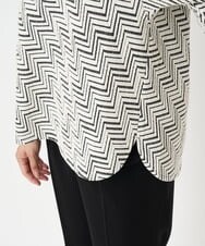 PZKAW11290 GEORGES RECH(ジョルジュ・レッシュ)  [日本製]ジグザグジャガードプルオーバー ブラック