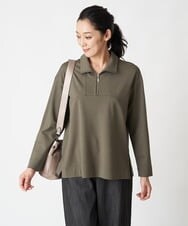 PZKAX67210 GEORGES RECH(ジョルジュ・レッシュ)  [日本製]ハーフジップダンボールプルオーバー カーキ