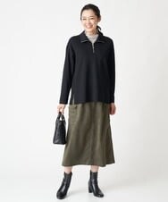 PZKAX67210 GEORGES RECH(ジョルジュ・レッシュ)  [日本製]ハーフジップダンボールプルオーバー カーキ