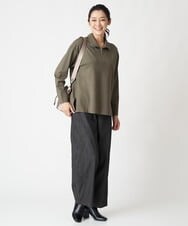 PZKAX67210 GEORGES RECH(ジョルジュ・レッシュ)  [日本製]ハーフジップダンボールプルオーバー カーキ