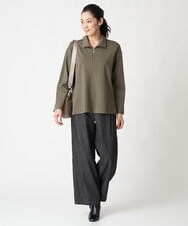 PZKAX67210 GEORGES RECH(ジョルジュ・レッシュ)  [日本製]ハーフジップダンボールプルオーバー カーキ