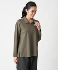 PZKAX67210 GEORGES RECH(ジョルジュ・レッシュ)  [日本製]ハーフジップダンボールプルオーバー カーキ