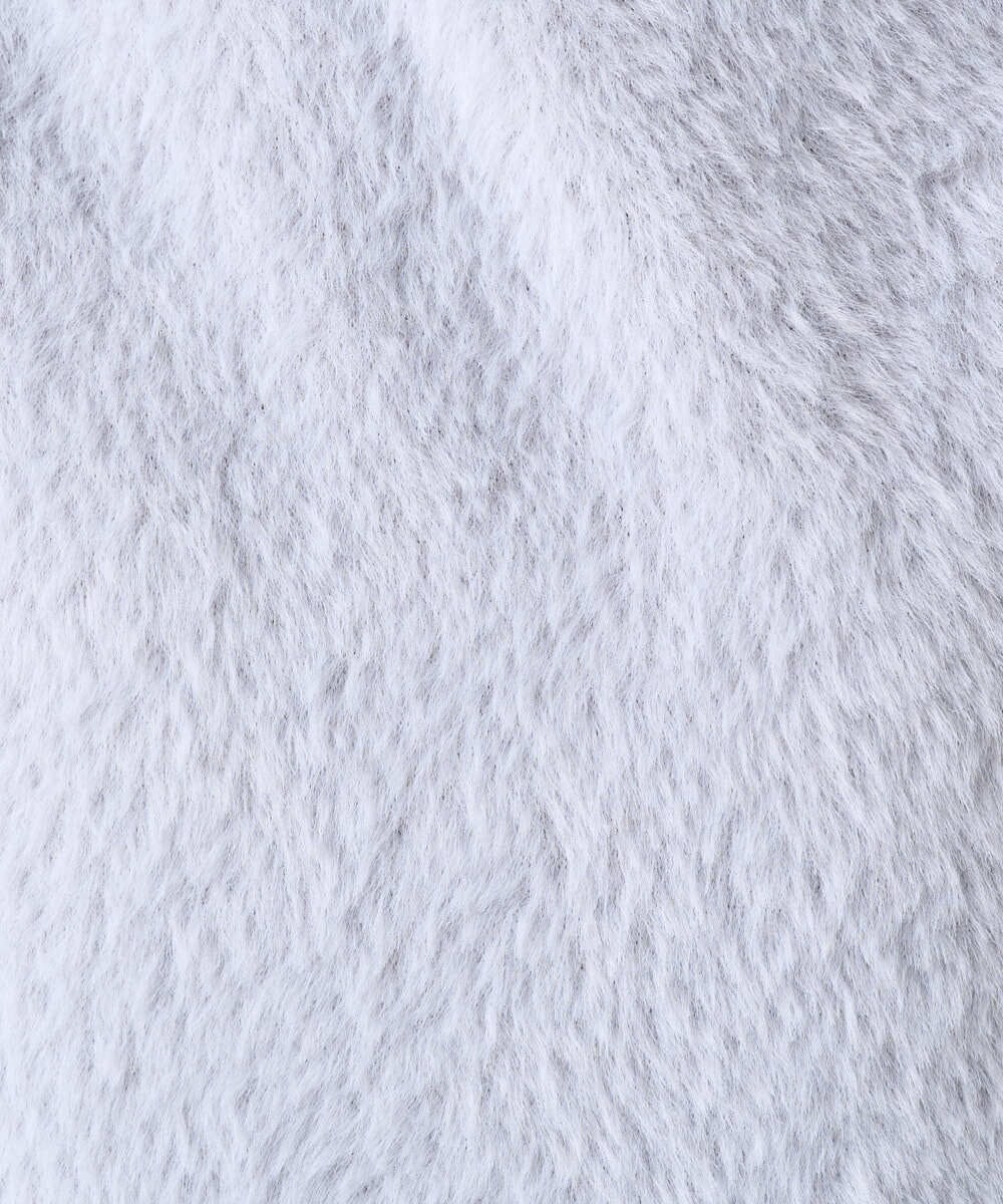 PZKCD60180 GEORGES RECH(ジョルジュ・レッシュ)  [日本製]ボトルネックフレンチスリーブテディベスト ライトブルー