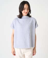 PZKCD60180 GEORGES RECH(ジョルジュ・レッシュ)  [日本製]ボトルネックフレンチスリーブテディベスト ライトブルー