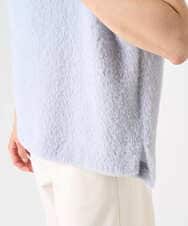 PZKCD60180 GEORGES RECH(ジョルジュ・レッシュ)  [日本製]ボトルネックフレンチスリーブテディベスト ライトブルー