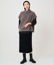 PZKCD60180 GEORGES RECH(ジョルジュ・レッシュ)  [日本製]ボトルネックフレンチスリーブテディベスト ベージュ