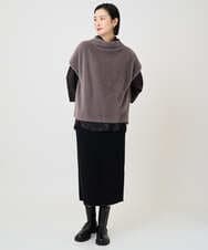 PZKCD60180 GEORGES RECH(ジョルジュ・レッシュ)  [日本製]ボトルネックフレンチスリーブテディベスト ベージュ