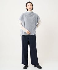 PZKCD60180 GEORGES RECH(ジョルジュ・レッシュ)  [日本製]ボトルネックフレンチスリーブテディベスト ベージュ