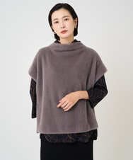 PZKCD60180 GEORGES RECH(ジョルジュ・レッシュ)  [日本製]ボトルネックフレンチスリーブテディベスト ベージュ