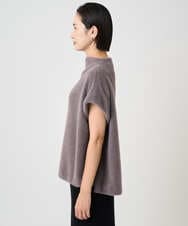 PZKCD60180 GEORGES RECH(ジョルジュ・レッシュ)  [日本製]ボトルネックフレンチスリーブテディベスト ベージュ