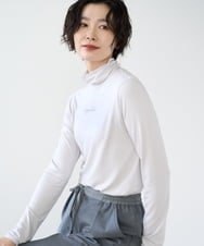 PZKCD63130 GEORGES RECH(ジョルジュ・レッシュ) ベアテンジャージーハイネックロゴカットソー ライトグレー