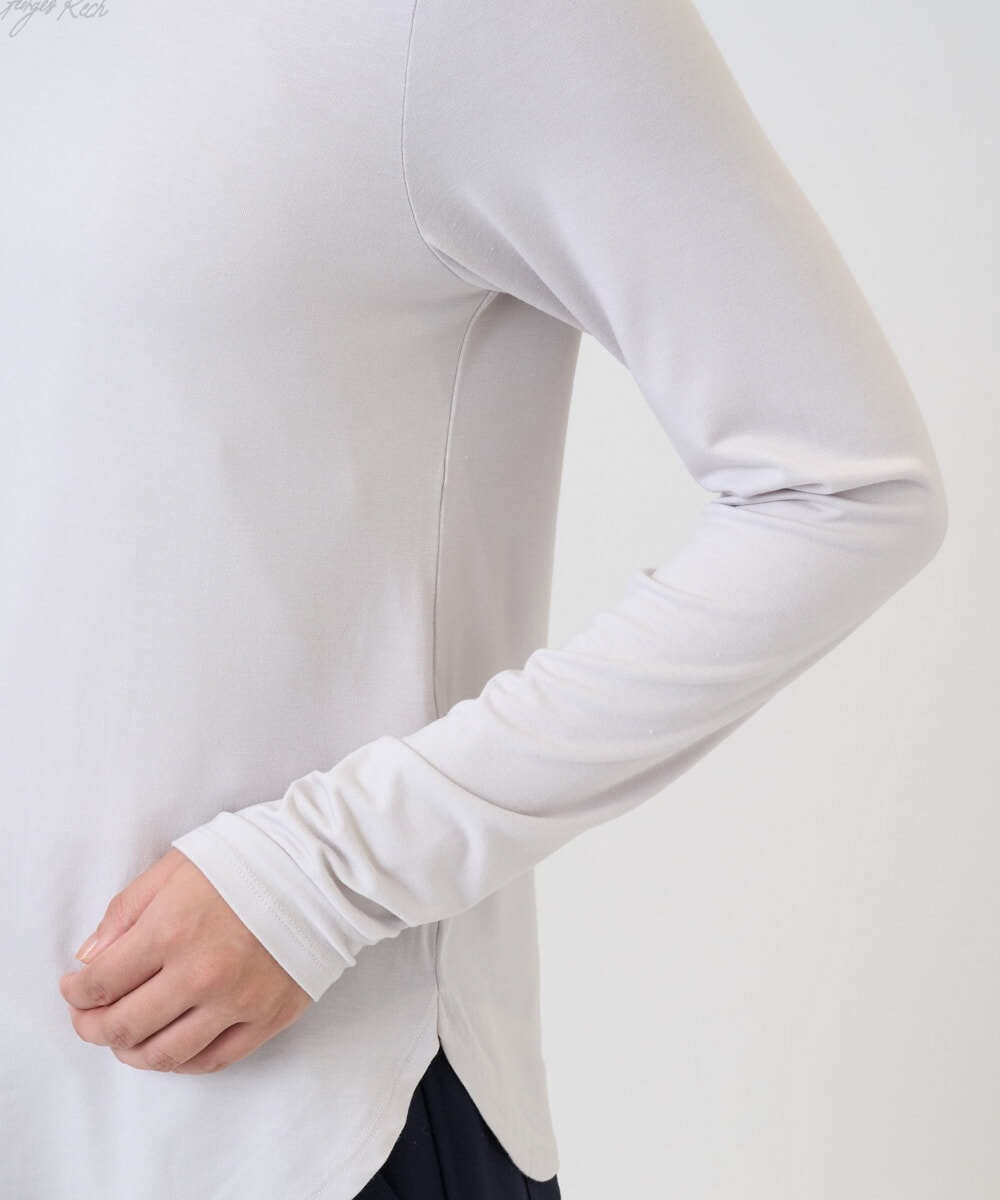 PZKCD63130 GEORGES RECH(ジョルジュ・レッシュ) ベアテンジャージーハイネックロゴカットソー ライトグレー