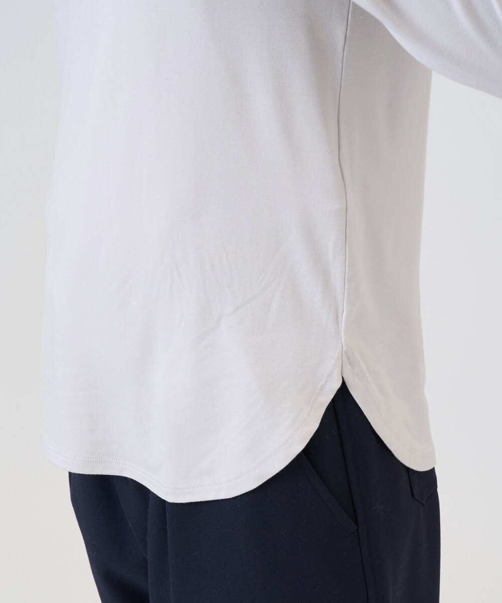 PZKCD63130 GEORGES RECH(ジョルジュ・レッシュ) ベアテンジャージーハイネックロゴカットソー ライトグレー