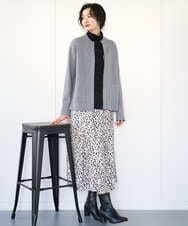 PZKCD63130 GEORGES RECH(ジョルジュ・レッシュ) ベアテンジャージーハイネックロゴカットソー ライトグレー