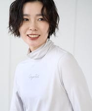 PZKCD63130 GEORGES RECH(ジョルジュ・レッシュ) ベアテンジャージーハイネックロゴカットソー ライトグレー