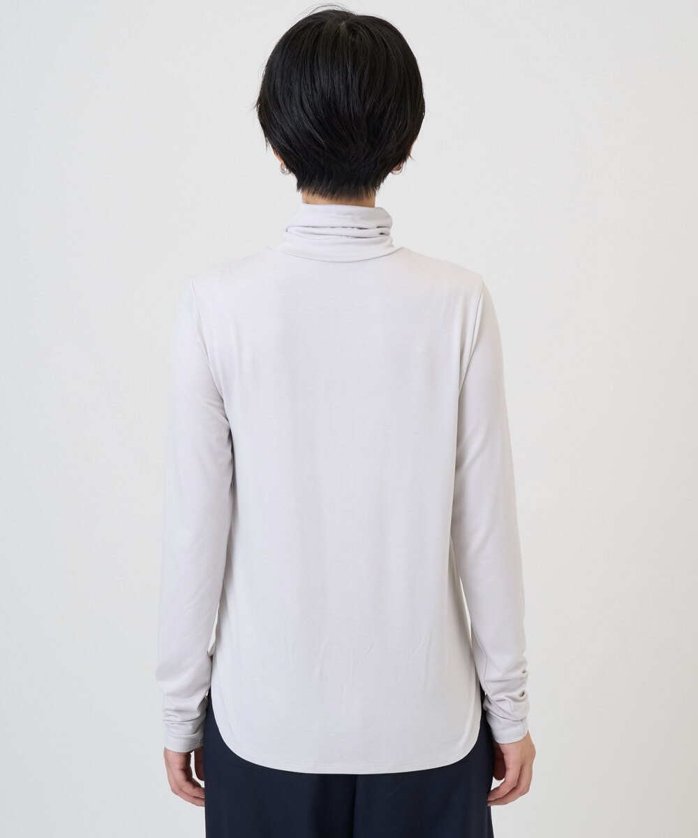 PZKCD63130 GEORGES RECH(ジョルジュ・レッシュ) ベアテンジャージーハイネックロゴカットソー ライトグレー