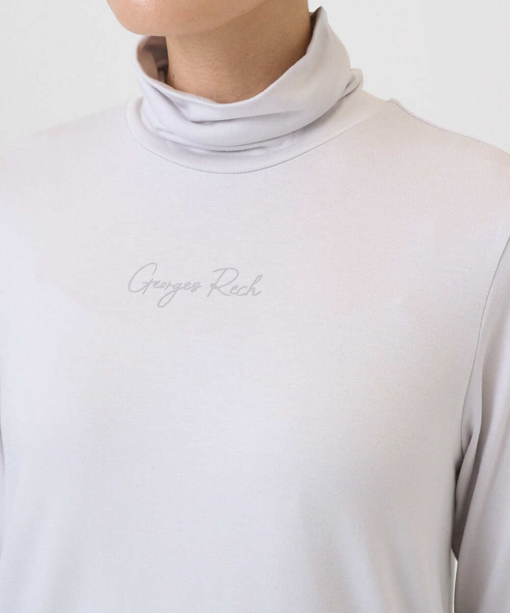 PZKCD63130 GEORGES RECH(ジョルジュ・レッシュ) ベアテンジャージーハイネックロゴカットソー ライトグレー