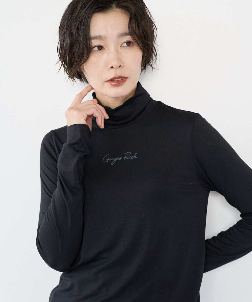 PZKCD63130 GEORGES RECH ベアテンジャージーハイネックロゴカットソー