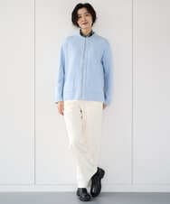 PZKCE72150 GEORGES RECH(ジョルジュ・レッシュ) へリンボンラインジャガードハイネックカットソー ブラック