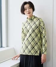 PZKCE72150 GEORGES RECH(ジョルジュ・レッシュ) へリンボンラインジャガードハイネックカットソー ブラック