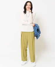 PZKEA33150 GEORGES RECH(ジョルジュ・レッシュ)  [日本製]シャイニー天竺シアーハイネックカットソー ライトブルー