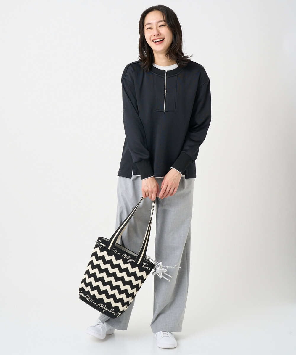 PZKEE02290 GEORGES RECH(ジョルジュ・レッシュ) ハーフジップジャージープルオーバー ネイビー