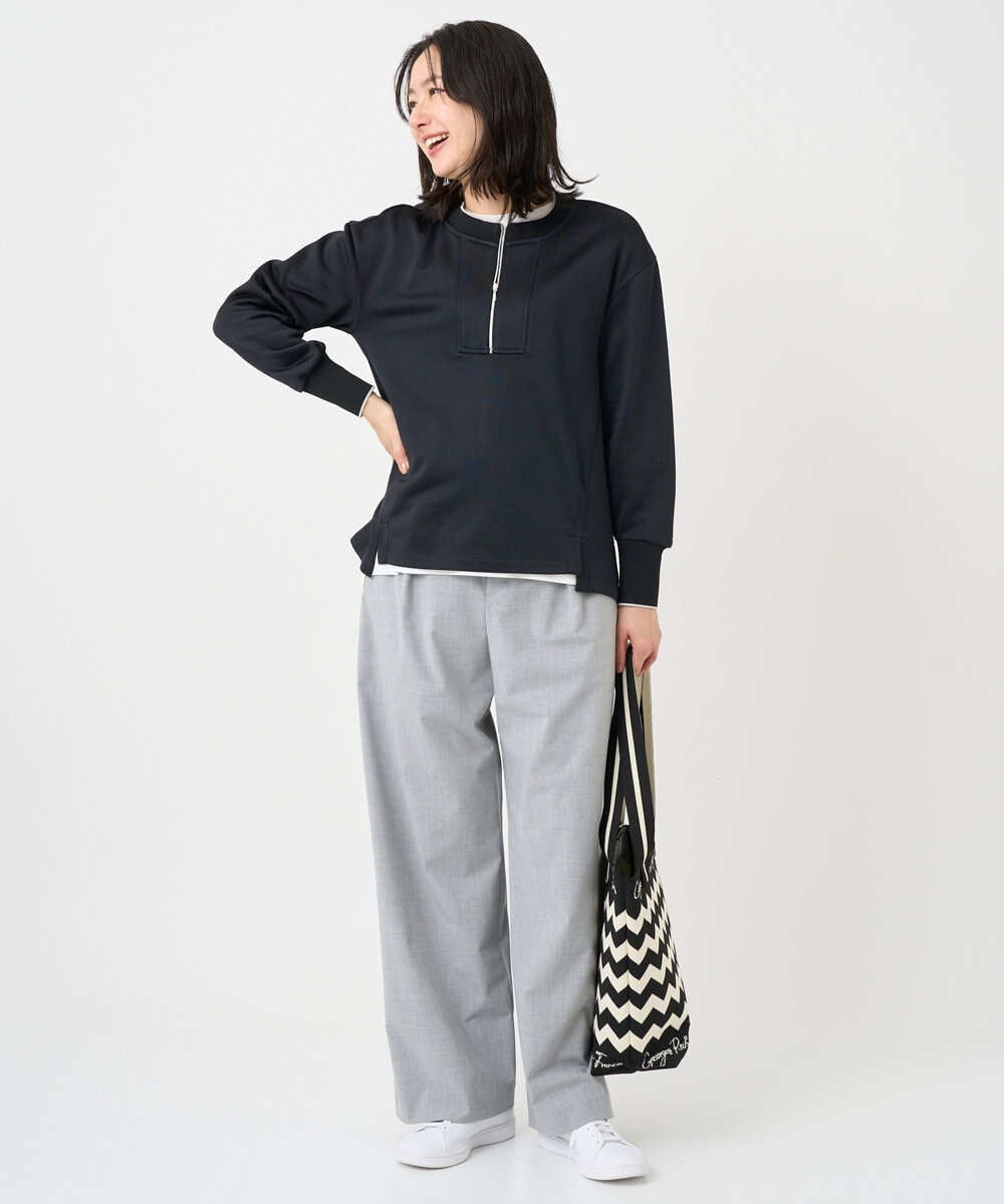 PZKEE02290 GEORGES RECH(ジョルジュ・レッシュ) ハーフジップジャージープルオーバー ネイビー