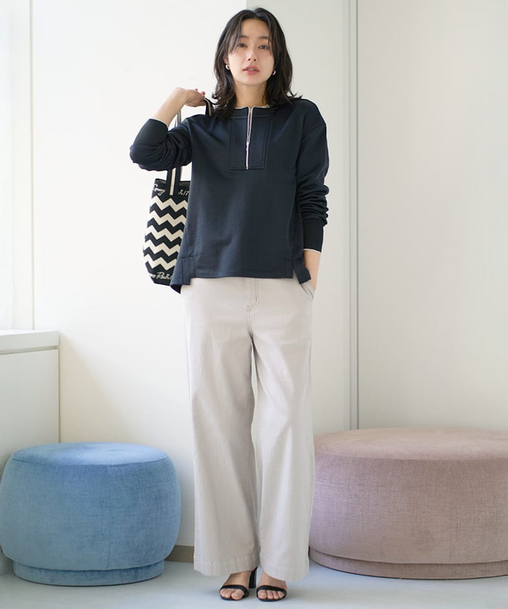 PZKEE02290 GEORGES RECH(ジョルジュ・レッシュ) ハーフジップジャージープルオーバー ネイビー