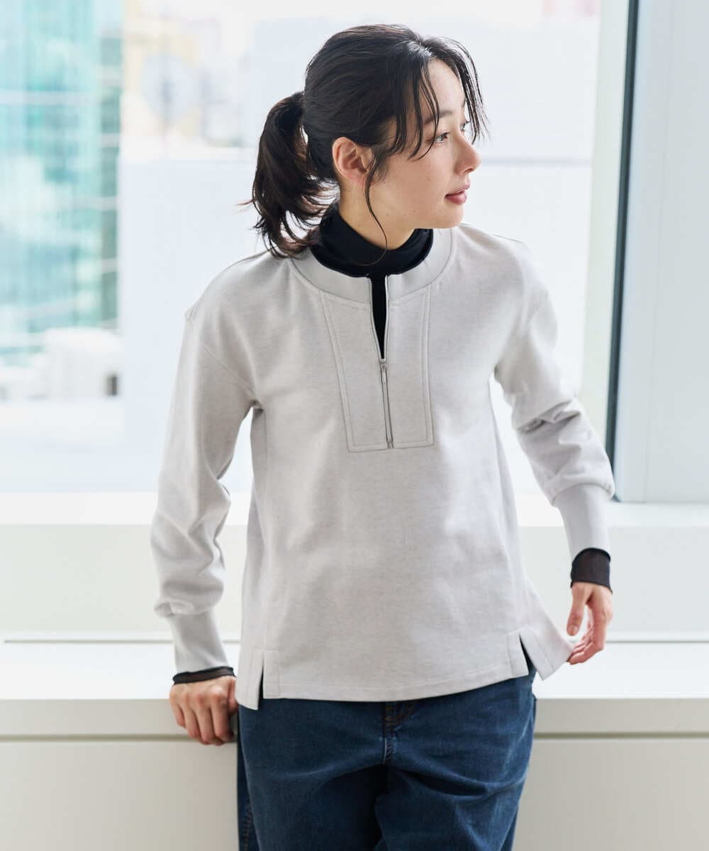 PZKEE02290 GEORGES RECH(ジョルジュ・レッシュ) ハーフジップジャージープルオーバー ネイビー