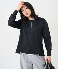 PZKEE02290 GEORGES RECH(ジョルジュ・レッシュ) ハーフジップジャージープルオーバー ネイビー